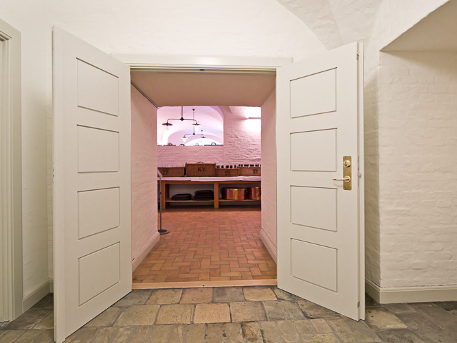 White panel doors double doors The Royal Kitchens of Christiansborg