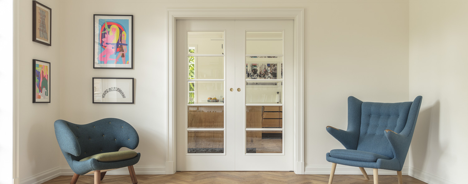 Classic sliding doors as French doors